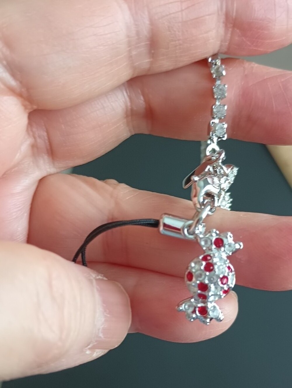 Swarovski Silver-Tone Crystal Chain Bracelet with Charm - Picture 9 of 13